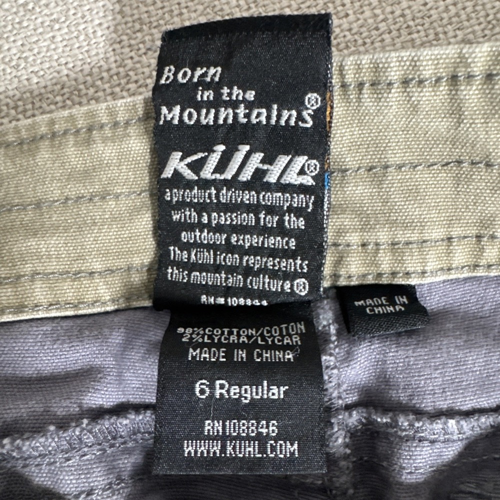 Kuhl Women's Size 6 Regular Grey Hiking Pants Stretch Denim Embroidered - Picture 8 of 10
